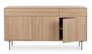 Credenza 3 Ante 3 Cassetti 160x40x85,5 cm Widald in Legno Naturale-3