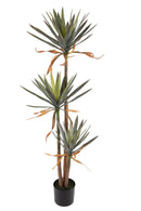 Pianta Artificiale di Yucca in Vaso con 3 Diramazioni Altezza 170 cm Verde