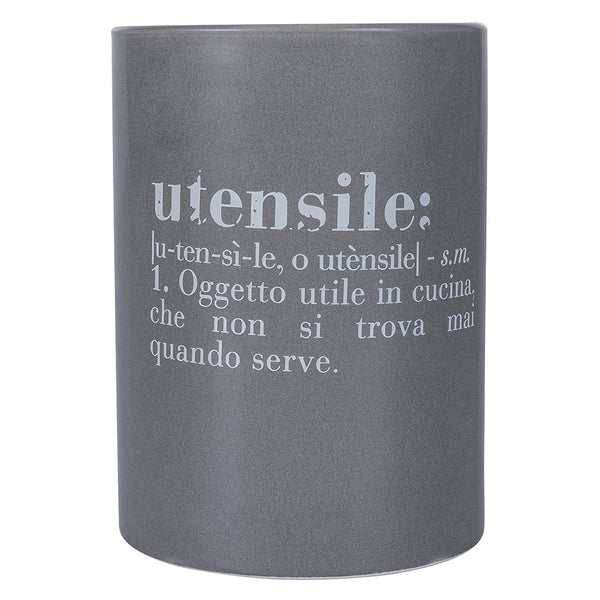 Küchenutensilienhalter Ø10x14 cm in Villa D'este Home Tivoli Grey Ceramic online