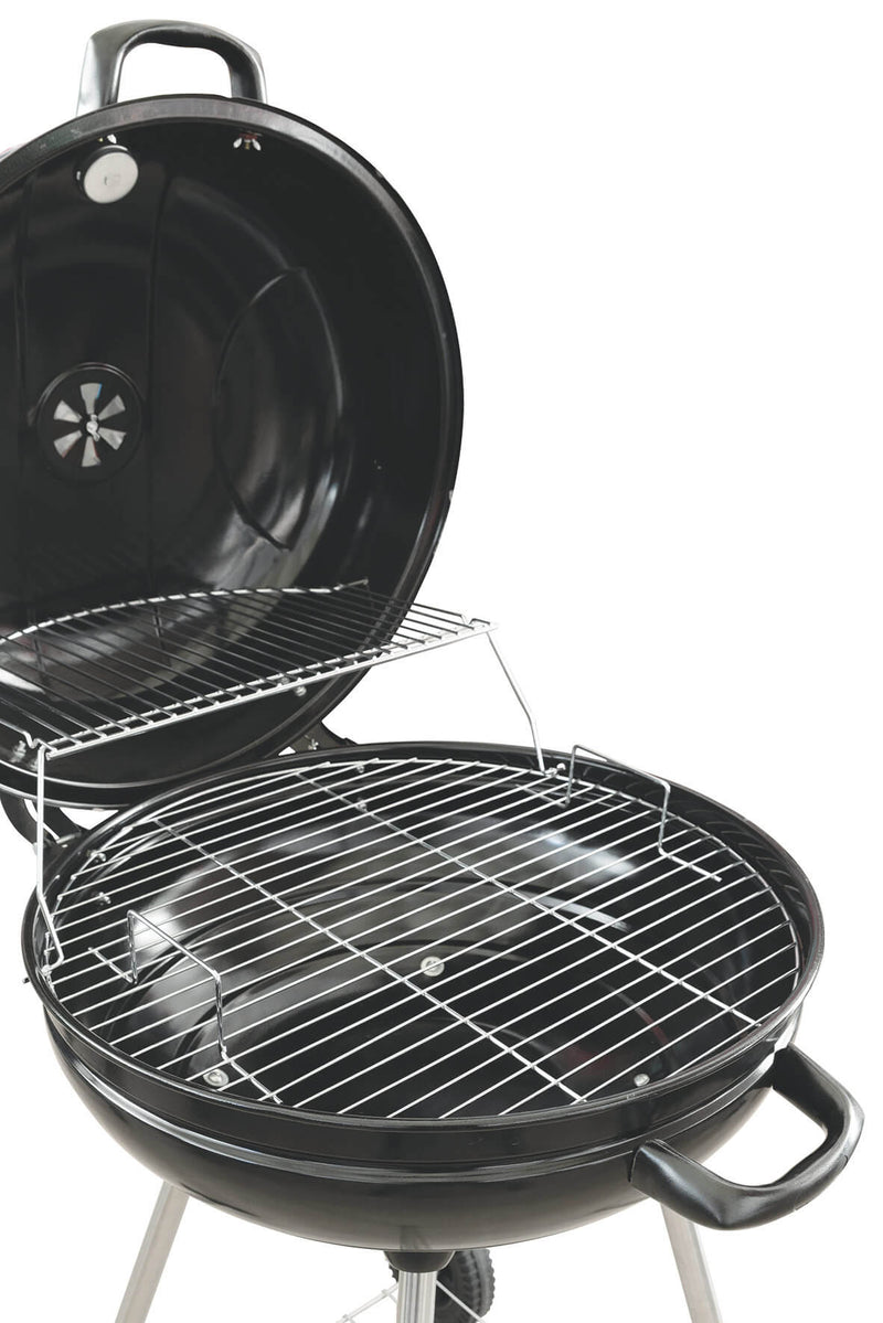 Barbecue a Carbone Carbonella Tondo con Ruote Soriani Sun-Day Nero-8