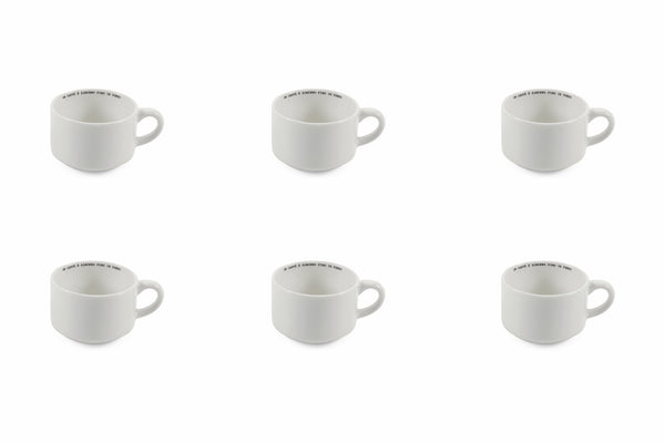 Set mit 6 Kaffeetassen aus neuem Porzellan 90 ml Villa d'Este Home Tivoli Caffeomanzia prezzo