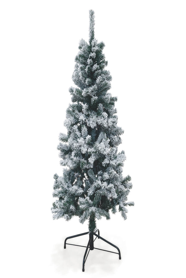 prezzo Schmaler schneebedeckter künstlicher Weihnachtsbaum 180 cm 436 Tabby Branches Sestriere Green