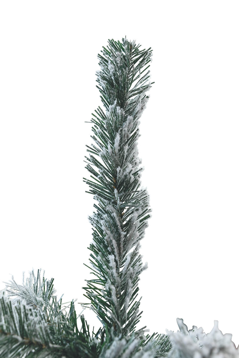 Albero di Natale Artificiale Slim Innevato 180 cm 436 Rami Soriani Sestriere Verde-2