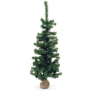 Mini Albero di Natale Artificiale H90 cm con Base Juta XMas Verde-1