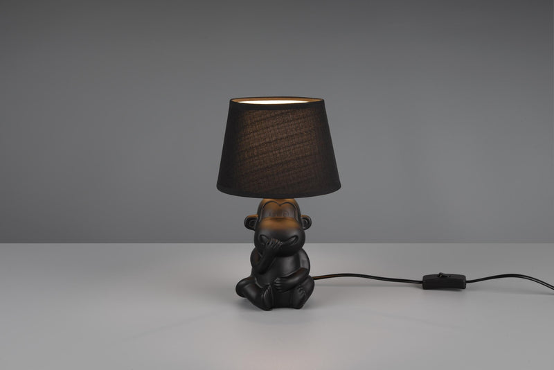 Lampada tavolo da Interno  E14 in Ceramica Nero Opaco