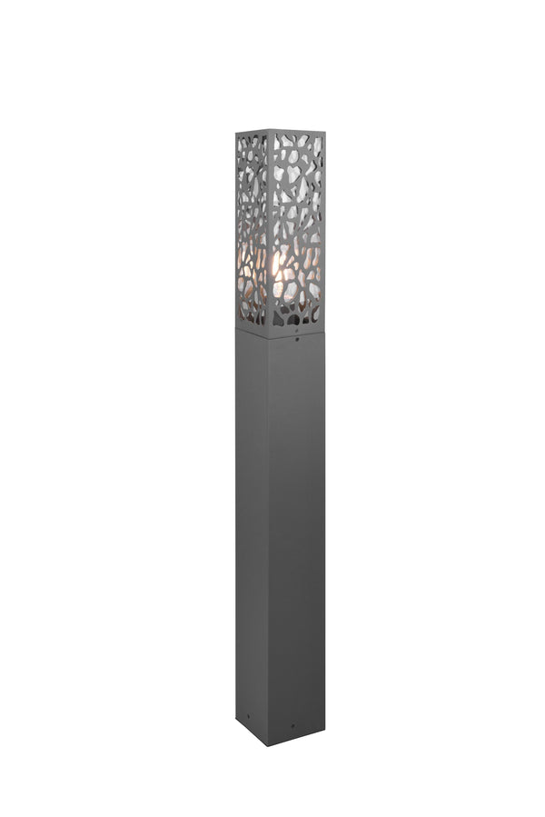 sconto Anthrazitfarbener LED-Außenmast aus Stahl