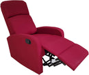 Poltrona Relax Reclinabile Manuale 75x65x101 cm in Tessuto Rossa-2