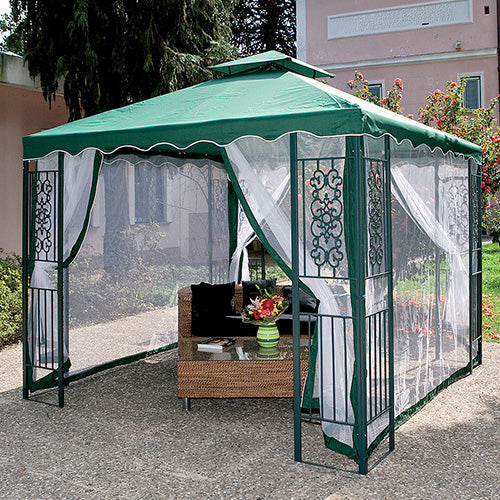 Gartenpavillon Stahlkonstruktion verzierte Seitenwände 300X300X270Cm  acquista