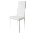 Set 6 Sedie 42x40x82 cm in Similpelle Bianco-2