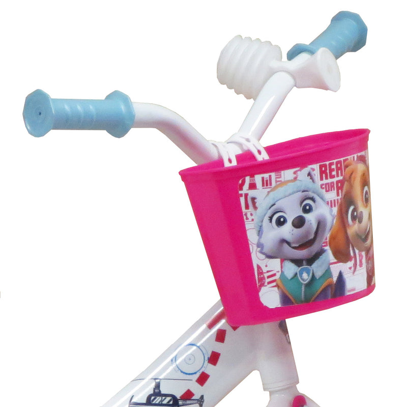 Bicicletta per Bambina 10" Senza Freni Gomme in EVA Paw Patrol Skye Everest Bianca-4