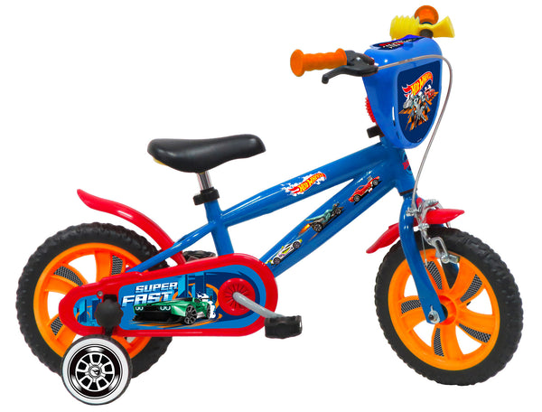 online Bicicletta per Bambino 12” 1 Freno Gomme in EVA Hot Wheels Blu