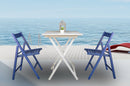 Set 4 Sedie Pieghevole 47,5x42,5x45/79 cm in Legno di Faggio FSC Blu-5