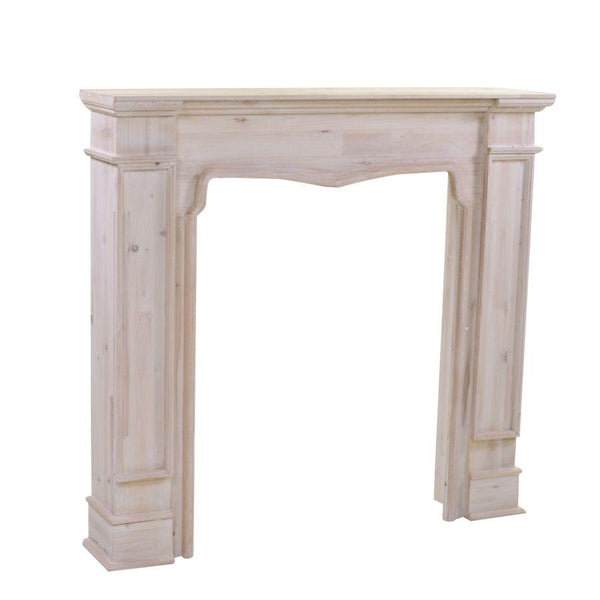 acquista Cornice per Camino da Terra 108x21,5xh101 cm in Legno Sbiancato