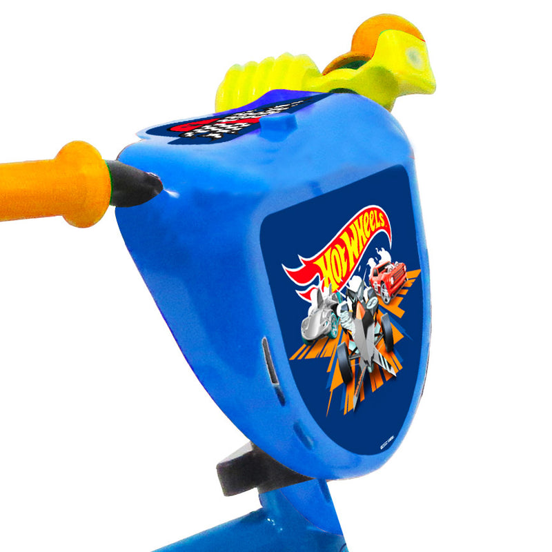 Bicicletta per Bambino 10” Senza Freni Gomme in EVA Hot Wheels Blu-4