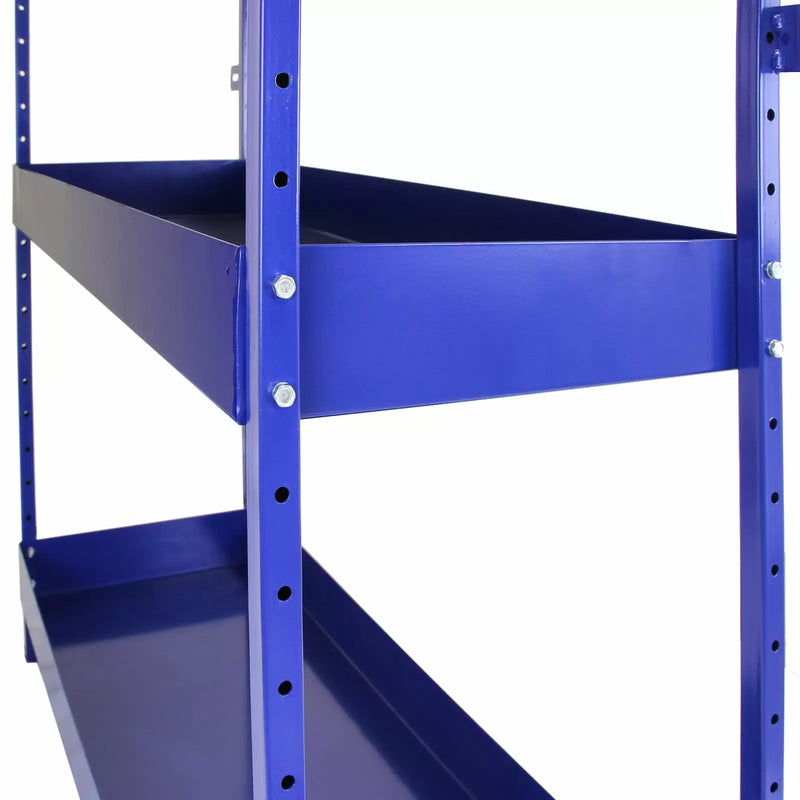 Set 2 Scaffali per Van Furgone 116,5x115x34,8 cm in Acciaio Senza Bulloni Blu-6