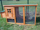 Pollaio da Giardino 198x75x103 cm Per 3-4 Galline in Legno Naturale -2