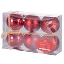 Set 6 Palle di Natale Ø6 cm in Plastica Rosso-1