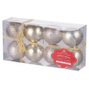 Set 8 Palle di Natale Ø7 cm in Plastica Champagne-1