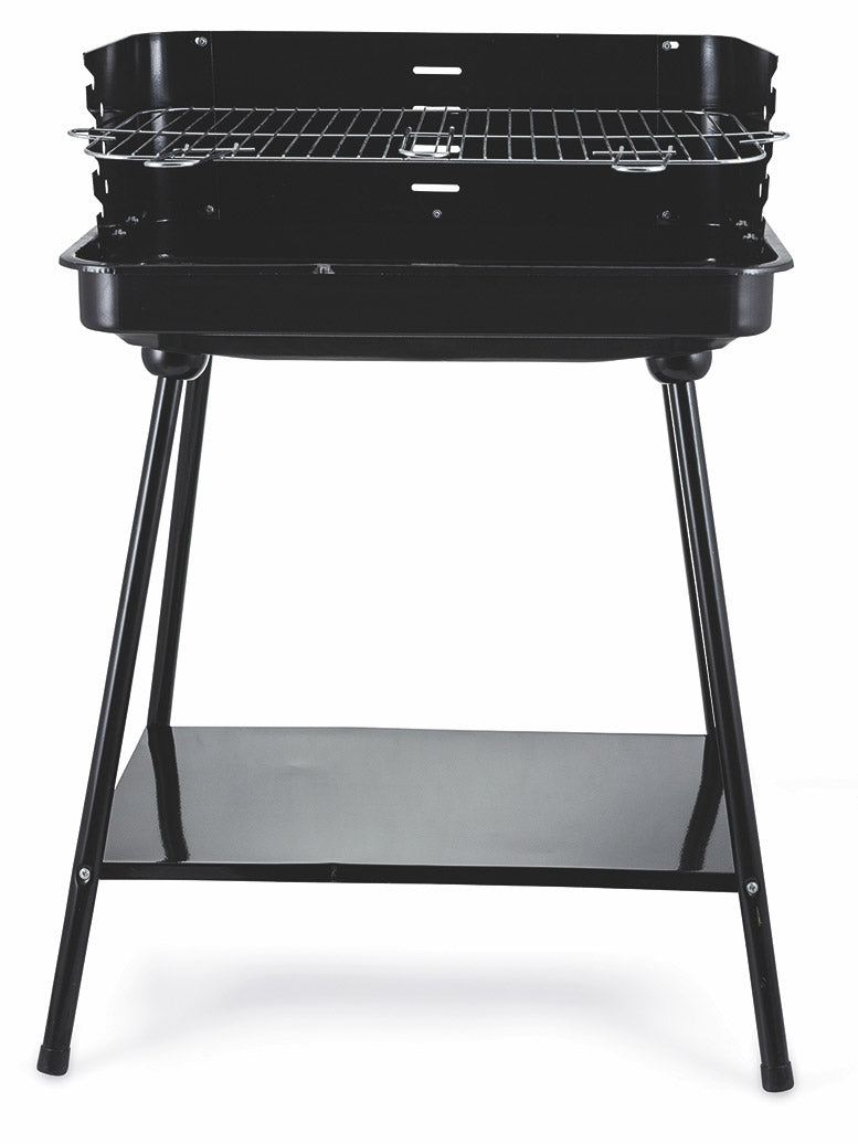 Barbecue a Carbone Carbonella Rettangolare 58x38 cm Soriani Sun-day Nero-2