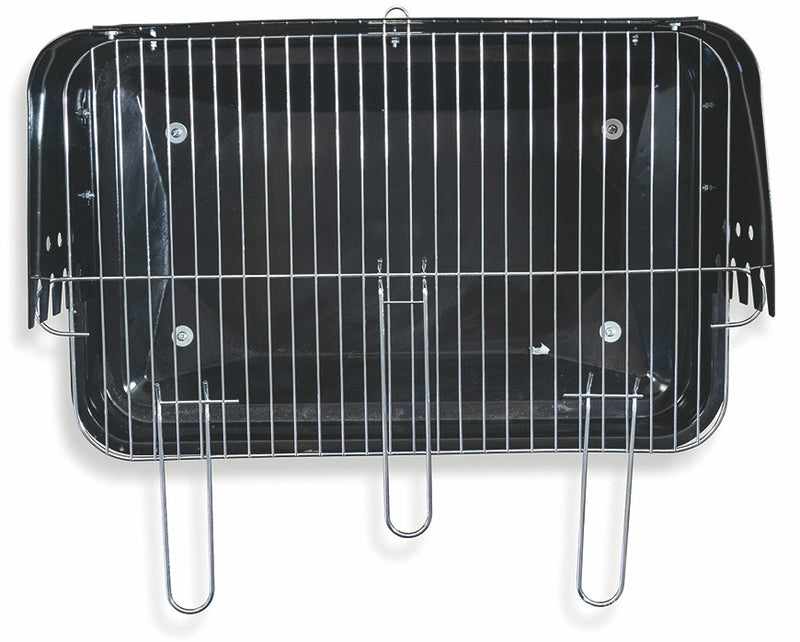 Barbecue a Carbone Carbonella Rettangolare 58x38 cm Soriani Sun-day Nero-5