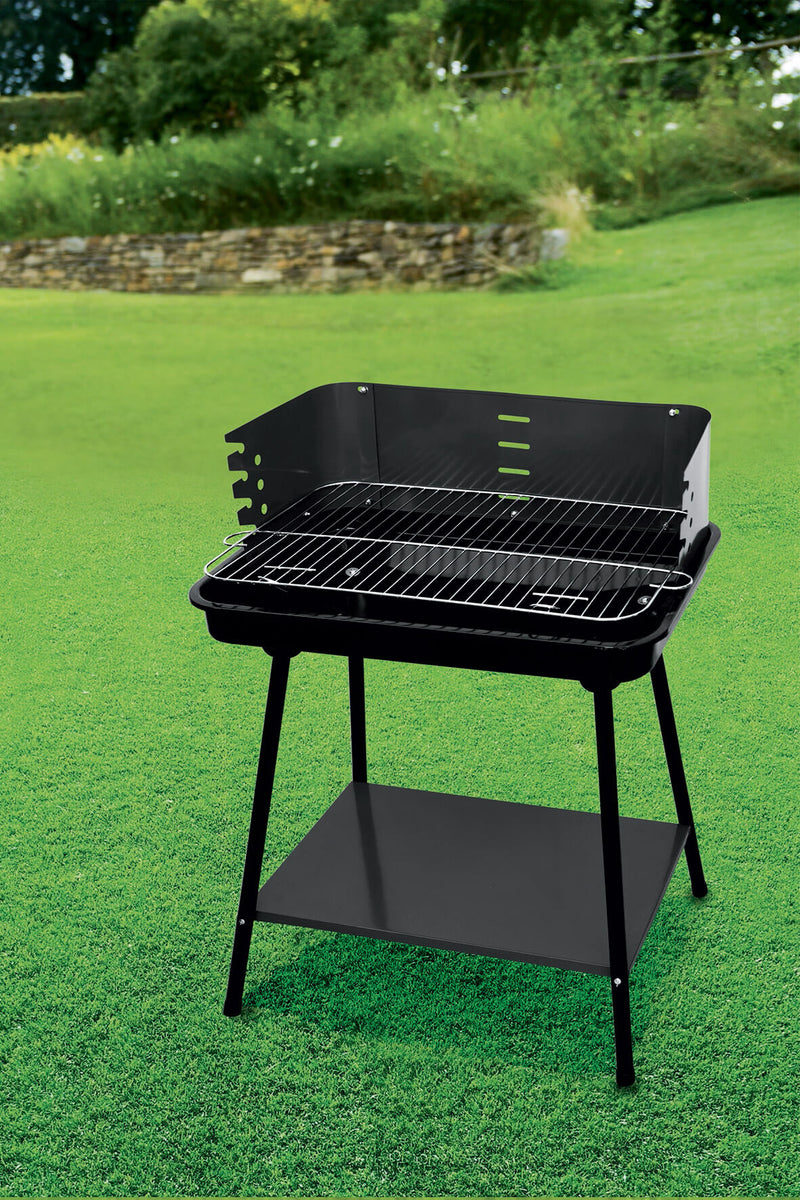 Barbecue a Carbone Carbonella Rettangolare 58x38 cm Soriani Sun-day Nero-6