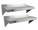 Set 2 Mensole a Muro 100x30 cm per Cucine di Ristoranti Pizzerie in Acciaio Inox-2