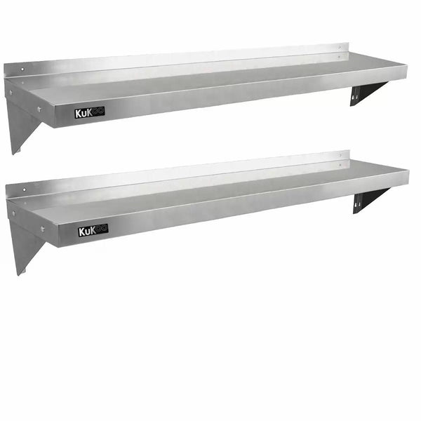 Set 2 Mensole a Muro 150x30 cm per Cucine di Ristoranti Pizzerie in Acciaio Inox prezzo