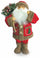 Leuchtende Weihnachtsmannpuppe mit Tannennadeln 6 LED aus Stoff H46 cm Soriani Rot