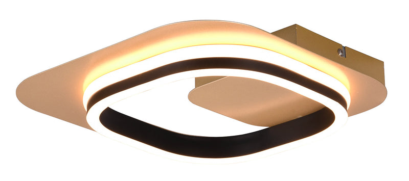 Applique da Interno a LED in Metallo Nero e Oro-2