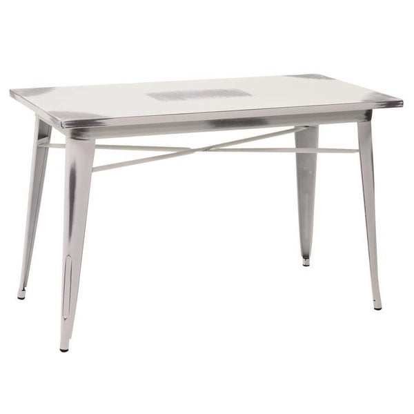 online Tavolo New Bristol 120x60xh76 cm in Ferro Bianco Antico