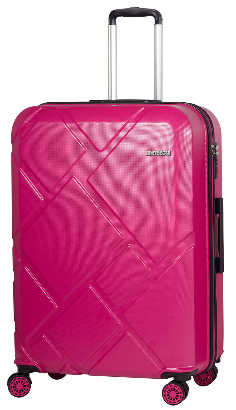 Trolley Valigia Grande Rigida in ABS 4 Ruote TSA Ravizzoni Mango Fucsia-1