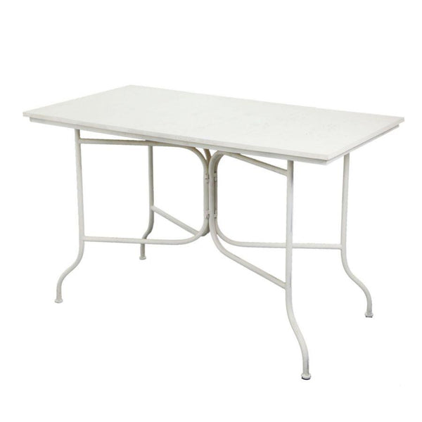 acquista Tavolo Rettangolare 120x65xh76 cm in Ferro Bianco