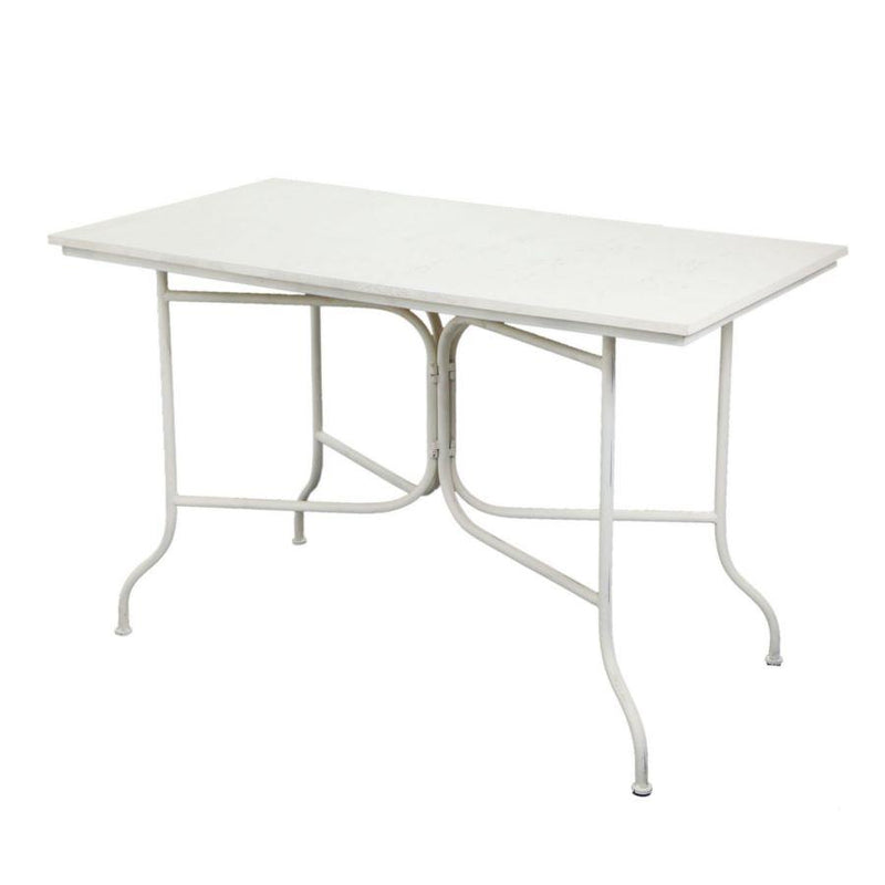 Tavolo Rettangolare 120x65xh76 cm in Ferro Bianco-1