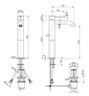 Rubinetto Miscelatore Monocomando Lavabo Alto in Ottone Cromato Bonussi Missisipi-2