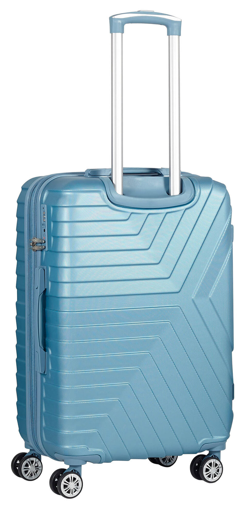 Trolley Valigia Medio Rigido in ABS 4 Ruote TSA Ravizzoni Picasso Blu-2