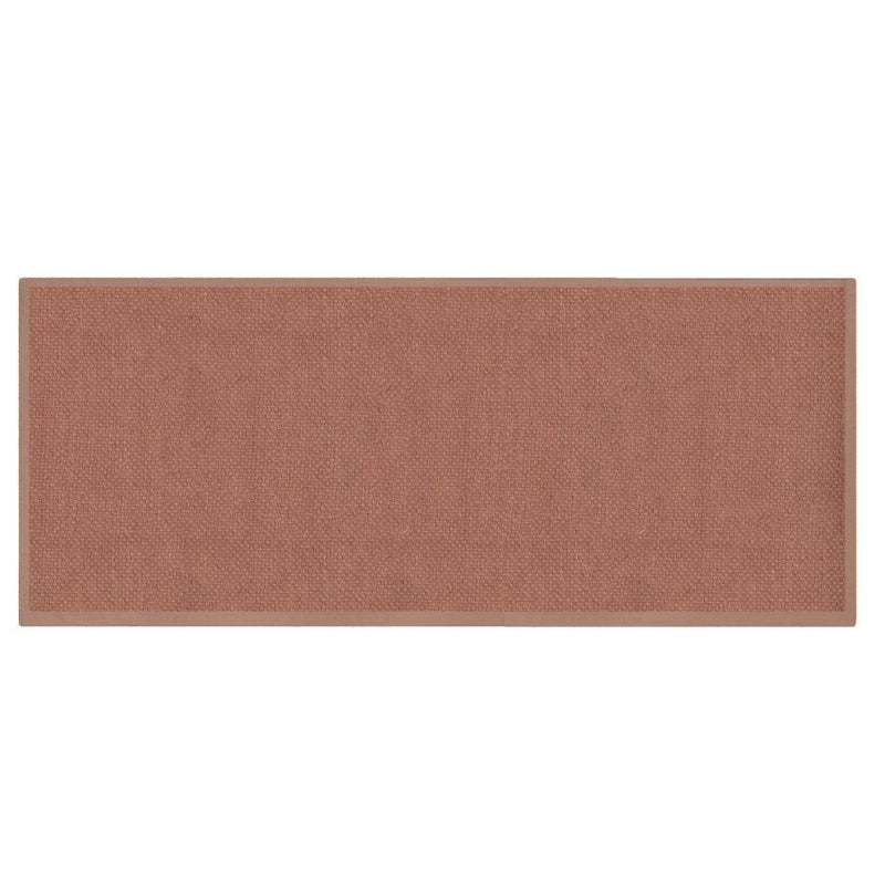 Tappeto Bagno Design Trama Semplice 50x150 cm in Cotone Marrone-1