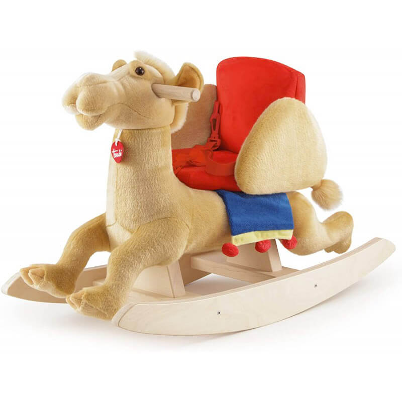 Cavallo a Dondolo Dromedario per Bambini in Peluche Trudi Beige-1