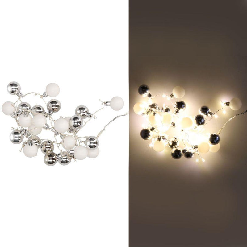 Luce filo sfera oro 48 led bianco caldo alimentazione fissa cm Ø4x120-3