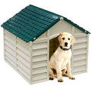 Cuccia per Cane Taglia Piccola in Pvc Smontabile 71X71X68Cm Grigio/Verde-1