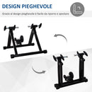 Rullo Pieghevole per Bicicletta Allenamento in Casa Nero 54.5x47.2x39.1 cm -4