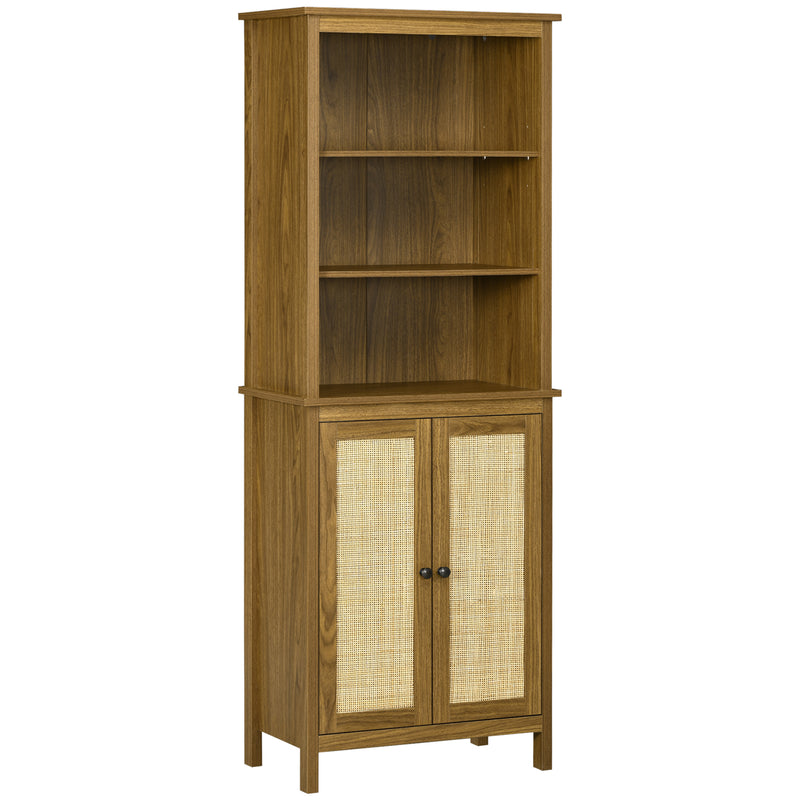 Libreria 3 Ripiani 2 Ante 60x34,5x162 cm in Truciolato Noce-1