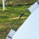 Tenda da Campeggio 4 Posti in Acciaio e Tessuto Oxford 2,6x2,6x1,5m con Apertura Automatica e Accessori Grigia e Nera-9