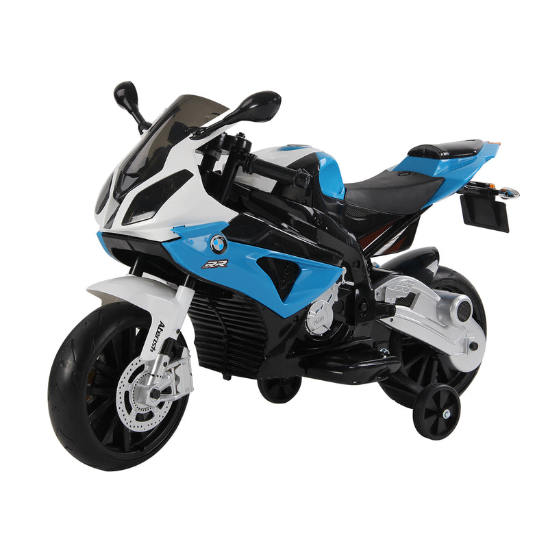 Moto Elettrica per Bambini 12V BMW RR Nero e Blu-1