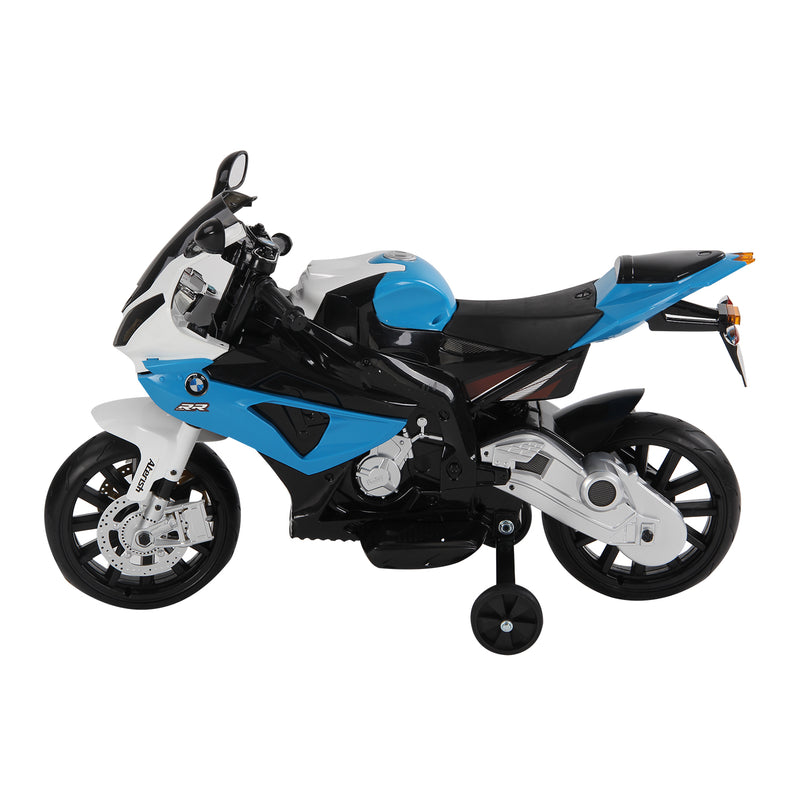 Moto Elettrica per Bambini 12V BMW RR Nero e Blu-5