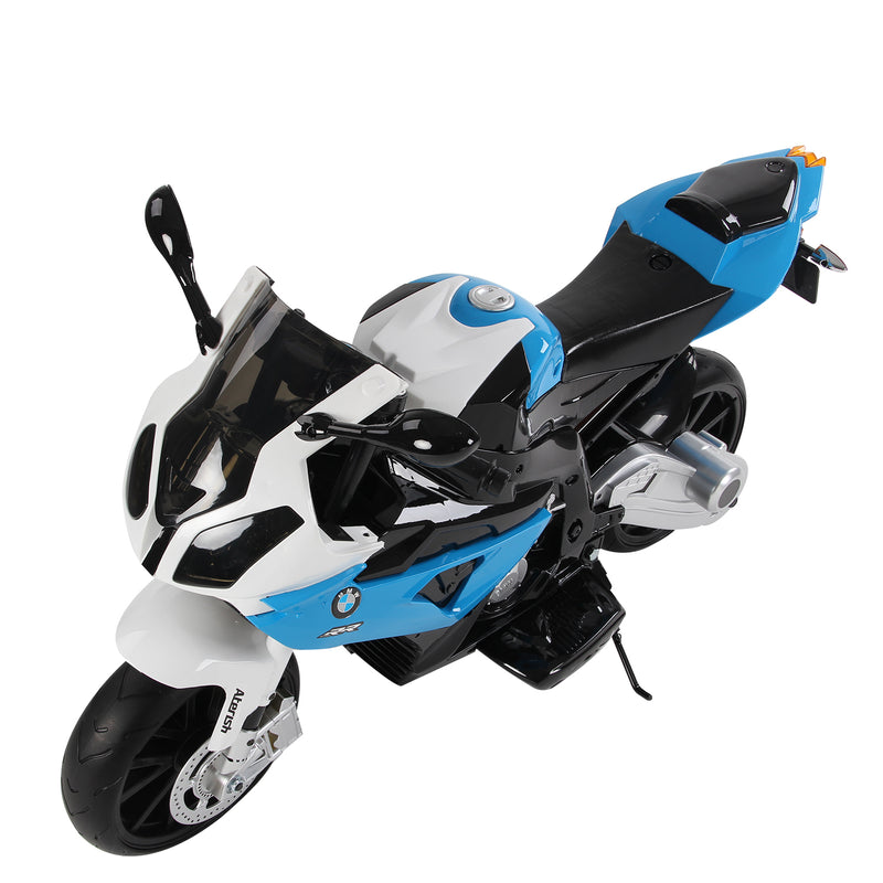 Moto Elettrica per Bambini 12V BMW RR Nero e Blu-7