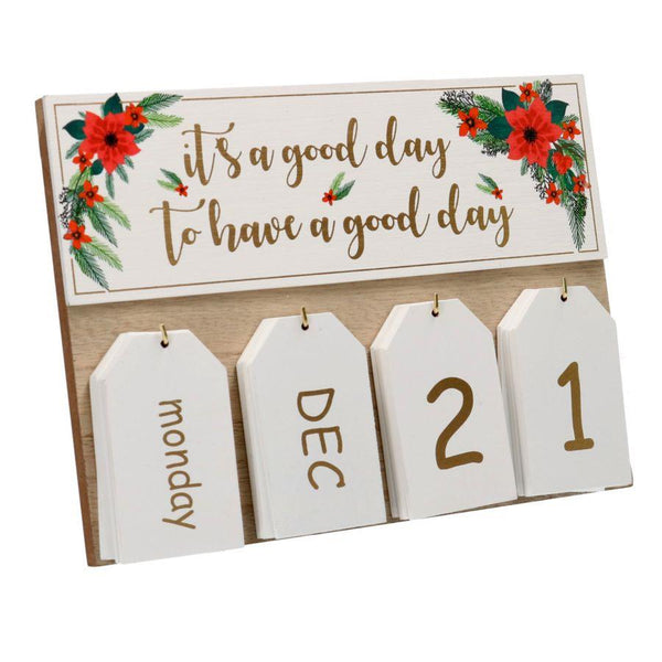 Calendario legno bianco rettangolare cm 25x18x2,5 prezzo