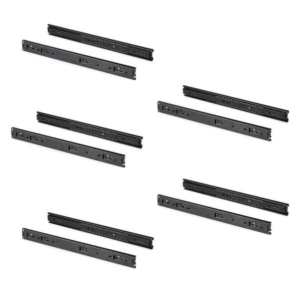 Set mit 5 Paar Kugellagerführungen für 45 x 500 mm Schubladen in Emuca Black Steel sconto