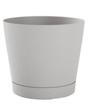 Vaso da Interno e Esterno Ø38x35cm in Plastica Orione 38 Grigio Chiaro-1