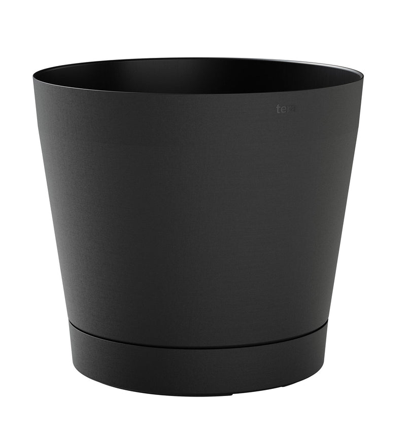 Vaso da Interno e Esterno Ø24x22cm in Plastica Orione 24 Nero-1