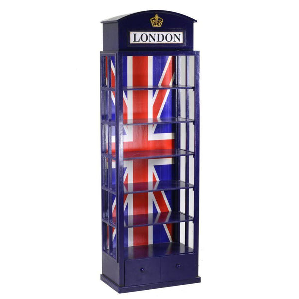 Libreria 6 Ripiani 1 Cassetto 48x27xh146 cm in Legno London Blu acquista